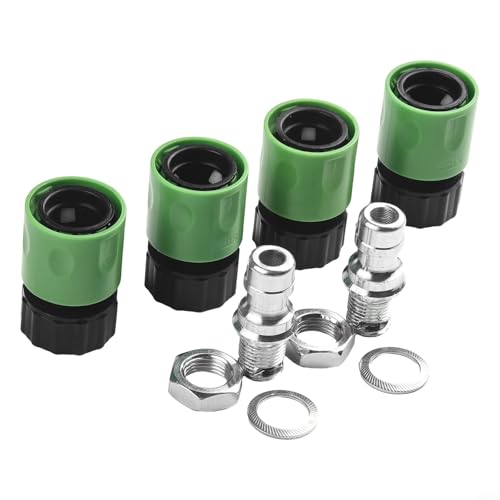 babominimer Rasenmäher Deck Waschset Quick Connect Adapter Set für kompatible Maschinen Gartenschlauch Aufsatz Reinigungswerkzeug 4 Anschlüsse 2 Düsen