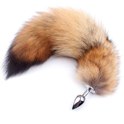 Fuchsschwanz Analplug, Anal Plug mit Fuchsschwanz Buttplug Erotik Fuchs Tail Analplug Cosplay, Cospaly Sex SM Sexspielzeug (S Analplug)