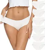 ALTHEANRAY Cotton Underwear Women's Seamless Briefs Women's Hipster Underwear for Women Panties Women's Multipack（EU3028L-White）