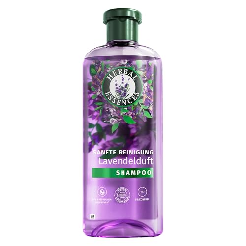 Herbal Essences Sanfte Reinigung Shampoo mit Lavendelduft 350ml. Von frizz, sprödem Haar zu sanftem Haar ohne Frizz, Mit inhaltsstoffen Natürlichen Ursprungs, Vegan, silikonfrei