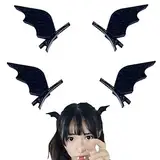 Batwing Haarspangen Halloween Zubehör für Frauen Mädchen Fledermaus Haarschmuck Teufel Fledermaus Ohren Haarspangen Haarnadeln Haarspangen Fledermaus Flügel Halloween Cosplay Kostüme Zubehör 2 Paar