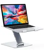 Laptop Ständer Höhenverstellbar, Ergonomischer, Tragbarer Notebook Ständer für Schreibtisch, Faltbarer Schreibtisch-Bücherständer Aluminium, Kompatibel mit MacBook Air Pro (10–16 Zoll)