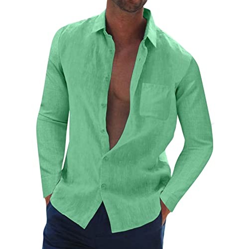 Hemd Herren Kurzarm Sommerhemd Leinen Baumwolle Umlegekragen Strandhemd Freizeit Shirts für Männer Leinen Shirt Herren Sommer Rosa Hemd Herren Leinen Freizeithemd Herren Langarm Dunkelblau mit Kapuze