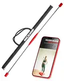 NEOLYMP Schwingstab Fitness - Verstellbare Gewichte für Schwingenschlag - Gymnastikstab - Ergonomischer Griff mit Anti-Rutsch-Struktur - Gymstick (1, Schwingstab in Rot, Schwingstab 160cm)