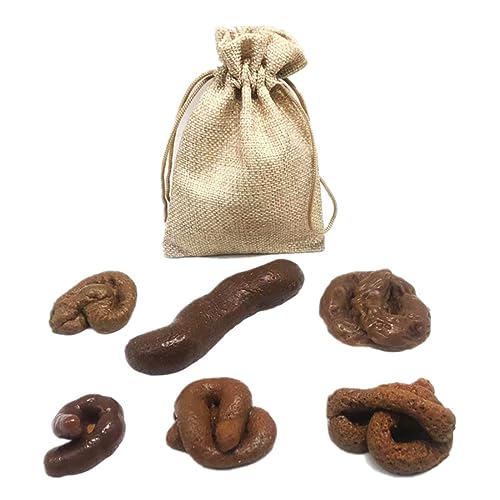 Falsch Poop,Realistische Gefälschte KackhaufenTurd,Unfug Schwimmend Gefälschte Fake Poop Spielzeug,6 Verschiedene Formen Kacke