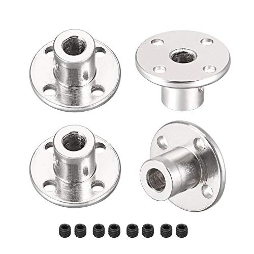 sourcing map 4 Stück Flanschkupplung Motorführung Wellenkupplung Motorstecker 5mm Innendurchm. H12*D10 Starre für DIY Teile