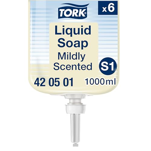 Tork Mild Duftende Hand Flüssigseife S1, frischer Duft, 6 x 1000 ml, 420501