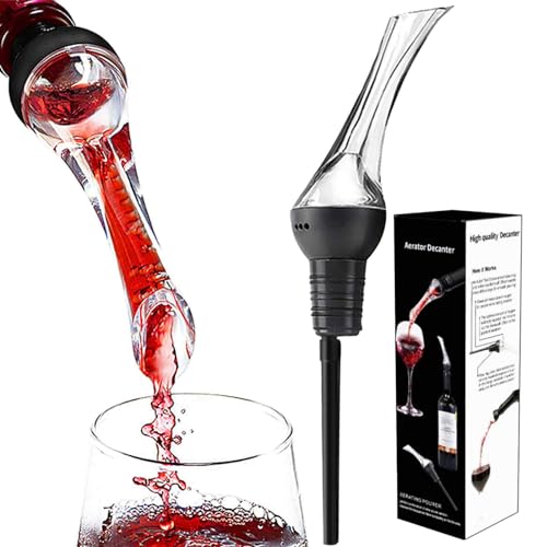 Dekantierausgießer mit Belüfter, Tropffreier Wein Dekanter Flaschenausgießer für intensiven Rotweingenuss, Rotwein Dekantierer Decanter Flaschen Ausgießer Weinbelüfter Aufsatz, für Weinliebhaber