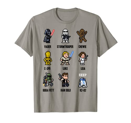 Star Wars Sprite Figuren 8-Bit Pixel Grafik T-Shirt