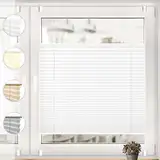 Sonello Plissee Klemmfix ohne Bohren 40cm x 120cm Weiß Faltrollo Plisseerollo Jalousie für Tür & Fenster Blickdicht Sichtschutz Sonnenschutz Fertifplissee Rollo