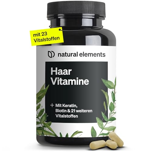 Haar Vitamine – 180 Kapseln – hochdosiert mit Keratin, Biotin, Selen, Zink, Hirseextrakt, B-Vitaminen & mehr – für Haare, Haut & Nägel – in Deutschland produziert & laborgeprüft