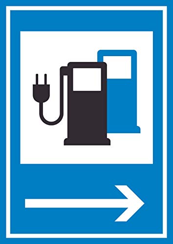 HB-Druck Stromtankstelle 365-65 Pfeil rechts Symbol A3 (297x420mm) Schild