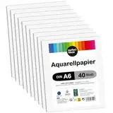 perfect ideaz • 40 Blatt Aquarellpapier DIN-A6, 290 g/m², Watercolor Paper säurefrei, Aquarell-Karton FSC® zertifiziert