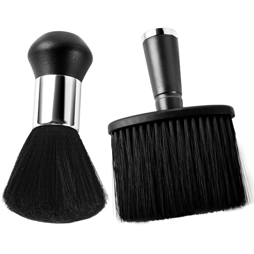 2 Stück Nackenpinsel Set, Haarpinsel Friseur, Friseur Bürste Haare, Soft Barbierbürst Friseur Bürste für Die Reinigung Gebrochener Haare am Hals