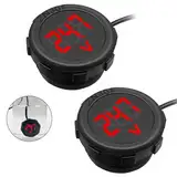 Hoembpn 2Pcs DC 4V-100V Digitales LED Voltmeter Anzeige Automotive Wasserdichte Spannungsanzeige Batteriespannungsprüfer für Motorrad, Boote, LKWs, Wohnwagen und Schiffe(Rot)