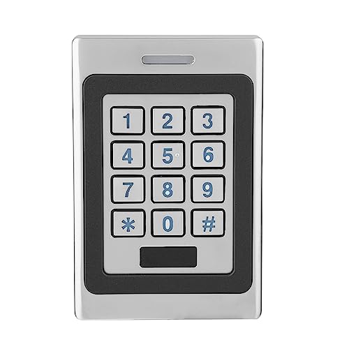 Akozon Türzugangskontrollsystem, Wasserdicht, IP67, RFID-Karten-Controller, Tastatur, Garagentor-Tastatur, IP68-Kartentastatur, Kombinationsschlösser, Sicherheitskontrolle, 24 V, Silber