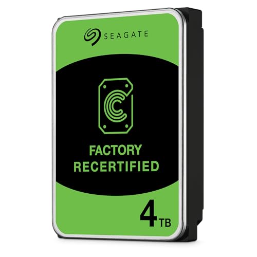 Seagate IronWolf Pro 4 TB ST4000NE001 NAS interne Festplatte, CMR 3,5 Zoll, SATA 6 Gb/s 7.200 U/min, 256 MB Cache, für RAID Network Attached Storage (erneuert)