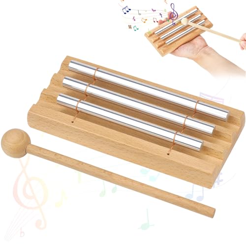 Energy Chime Energy Glockenspiel Chime Klangstab Schlagzeug Percussion Instrumente Mit Holzschlägel Kinder Für Meditation, Musikalische Früherziehung Klassenzimmer 3 Ton Klangstab