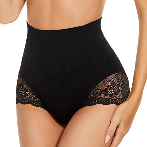 SURE YOU LIKE Shapewear Damen Miederhose Bauchweg Figurformender Body Shaper Shapewear Miederslip Unterwäsche für Damen,Schwarz, Tag XL Size EU(48)