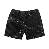 Generisch Pailletten Hose Kinder Kinder Pailletten Glitzer Shorts Unisex Shorts Tanzshorts Glänzende Hotpants Mädchen Jungen Kurze Hose Pants Glänzenden Punkte Turnhose Für Karneval Sport Tanz