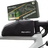 Rovativ® Bikepacking Oberrohrtasche schraubbar [1 Liter] 100% Wasserdicht - Bolt-on - Rahmentasche für Gravelbike, Rennrad und MTB