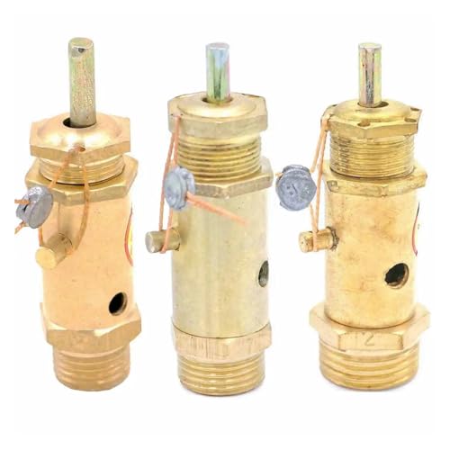 YLQUXEUV 1pc Pressue 1/2/3/4/5/6/7/8/10 Bar 1/4" 3/8" 1/2" Male Brass Pressure Valve Off Valve Air Compressor(5 Bar,1/4")