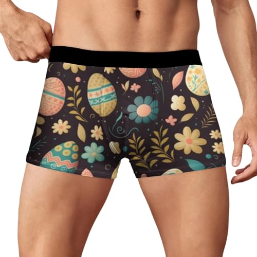 WKAYsIV Hosen atmungsaktiv, trendig, digital, D-gedruckt, Boxershorts Jack Boxershorts Herren Trunks(Braun,S)