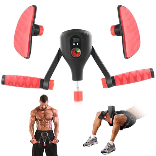 Beckenbodentrainer für Männer und Frau, 0-77 lbs Einstellbarer Widerstand, Beckenboden Trainingsgerät mit Zählfunktion, Beintrainer für Zuhause, Fitnessgeräte für Training Bein und Gesäßmuskulatur
