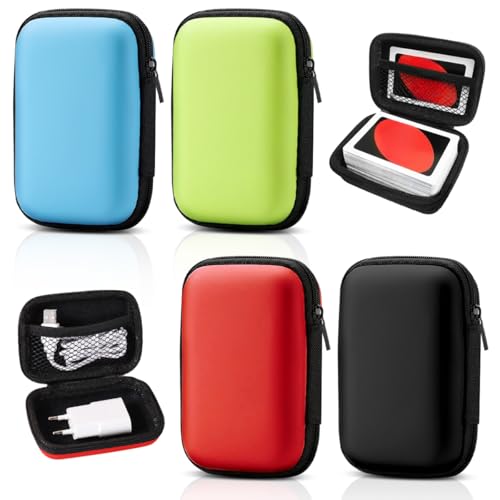 QIMMU 4 Stück Spielkarten Box,Kartenbox Spielkarten Etui,Karten Aufbewahrungsbox,Kartenspiel Box Schützt Karten Vor Feuchtigkeit und Staub für Jungen Mädchen