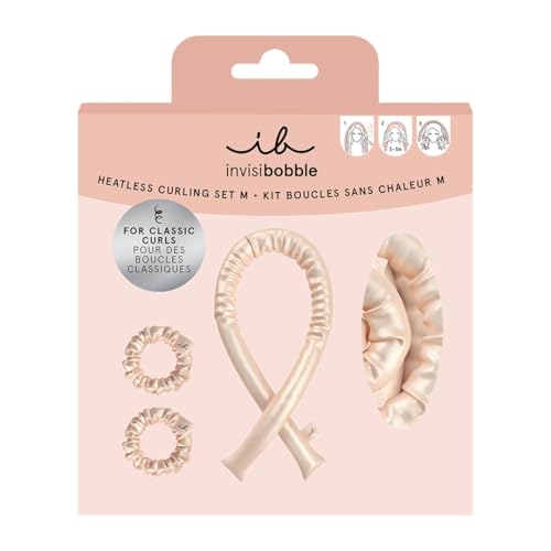 invisibobble Locken ohne Heatless Curl Set I Lockenwickler Ohne Hitze Rutschfest I Band Samt über Nacht I Hair Curler für mittleres-langes Haar