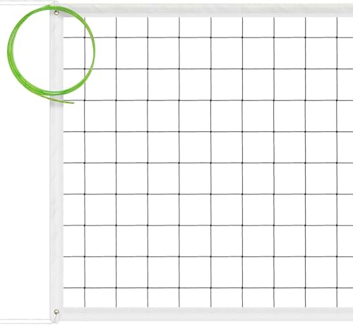 JXCTNNU Volleyballnetz Faltbar Sport Volleyballnetz Volleyball Netz Professionelles Volleyballnetz Robustes Tragbares Volleyballnetz 9,5 x 1 m für Pool Strand Garten Yard Schulhof (Schwarz)