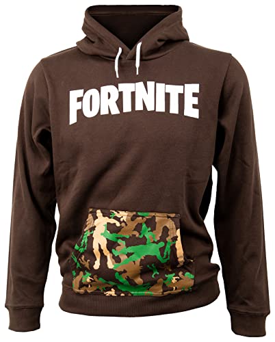 Fortnite Hoodie Kids Logo Brown 176cm