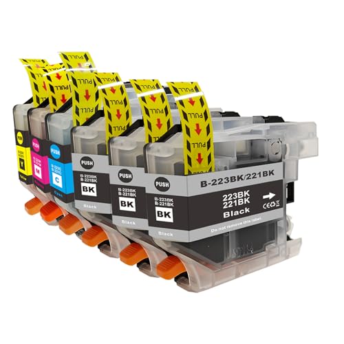 MIUYEER Kompatibel LC-223 LC-221 LC223 XL patronen für Brother LC-223 LC-221 Tintenpatronen,für Brother DCP-J562DW,DCP-J4120DW,MFC-J480DW, J680DW,J4420DW,J4620DW,J5320DW,J5620DW,J5625DW,J5720DW (6)