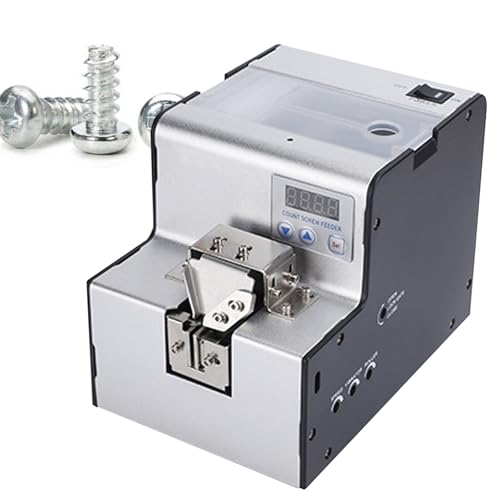 VNATWGOO Automatischer SchraubenföRderer, Elektrischer SchraubenföRderer, Tisch-Schraubenanordnungsmaschine, SchraubenzäHlmaschine Mit LCD-Display, Einstellbare Spurweite