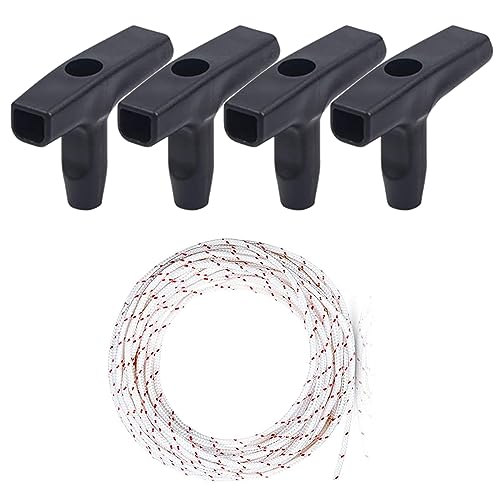 Rasenmäher Startseil,Zugschnur mit Starter,Zugseil Rasenmäher,Rasenmäher Recoil Starter Seil,Mit Starter Griff,Recoil Starter Seil,Rasenmäher Starter Schnur,10m 3,0mm Ziehen Schnur,6pcs