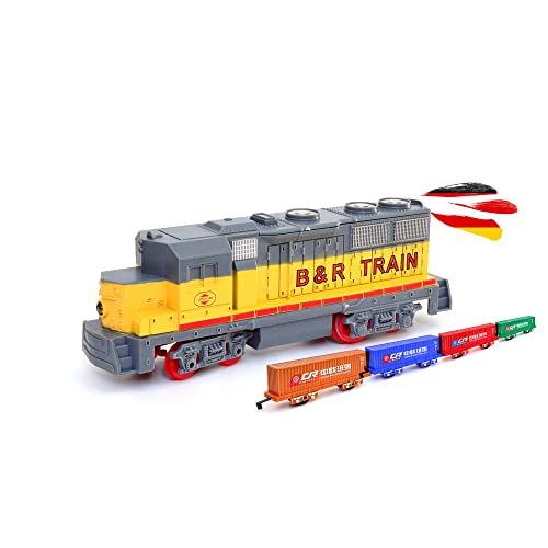 Elektrische Eisenbahn für Kinder, Lokomotive mit Zügen und Gleisen, Hochwertiges und Robustes Spielzeug-Modell für Kinder in Jungen Jahren u. Erwachsene, Modellbau-Set ist geeignet für Anfänger