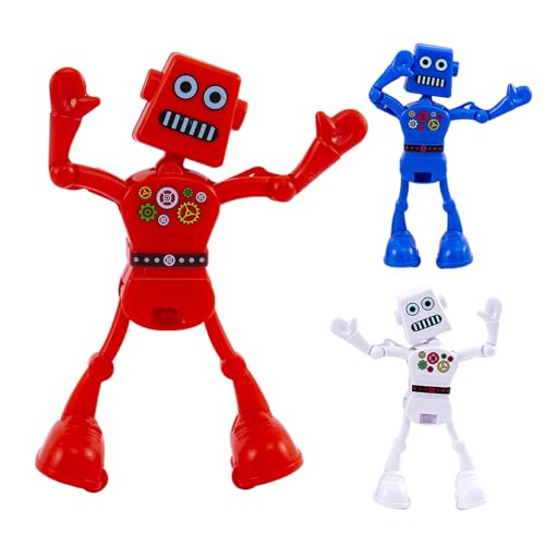 Lustige Frühlingswind up Tanz Walking Roboter Spielzeug, Wind-Up-Spielzeugroboter-Spielset Kinder Rollenspiele, Roboter Themenparty Aktivität Geschenk für Jungens Mädchen Erwachsene