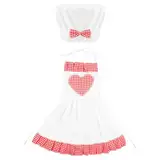 2 Stück Baby Koch Outfit für Mädchen, Süßes Neugeborenes Baby-Koch Set, Kleinkind Chef Kostüm Fotografie Fotografie, Kochmütze und Schürze, für 6–24 Monate Säugling, Kleinkind-Foto-Erinnerungen
