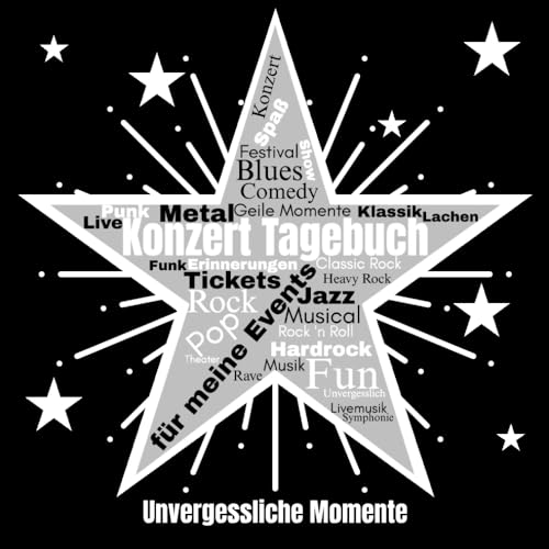 Live Konzert Tagebuch - Stilvolle Konzertkarten Aufbewahrung für alle Events. Halte deine unvergesslichen Momente mit dem Ticket Album zum einkleben ... super geeignet. Ein Muss für jede Liveshow.