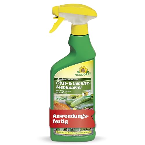 Neudorff Armisan AF PilzFrei Obst- & Gemüse-MehltauFrei – Anwendungsfertiges Spray bekämpft effektiv Echten Mehltau an Obst, Gemüse und Rosen, 500 ml