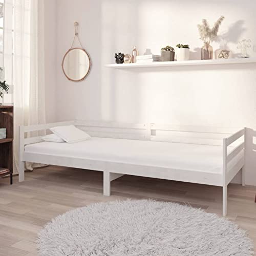 Homgoday Dormeuse 806931IT Schlafsofa Kiefer Massivholz 90x200 cm Bettfertig Bettsofa Rahmen für Schlafsofa Rahmen Rahmen