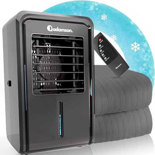 Adamson B10 Bed Cooling System - Twin 75" L x 39“ W - 100% Baumwolle Matratze Kühlung Bett-Pad für Nachtschweiß - Wasser Bett Kühler Ideal für heiße Schläfer - 5-Jahres-Garantie - Schwarz