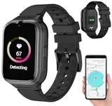 simvalley MOBILE Notrufuhr: 4G/LTE-Senioren-GPS-Handy-Uhr mit Garantruf Easy und Video-Telefonie (Handyuhr, Senioren Smartwatch, Fitness Armband)