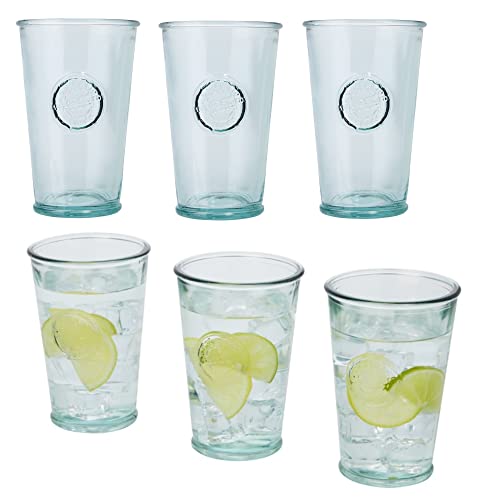 noTrash2003 Nachhaltige Recycling Wassergläser Trinkgläser Longdrink Tumbler lose im Dreier Set 300 mL