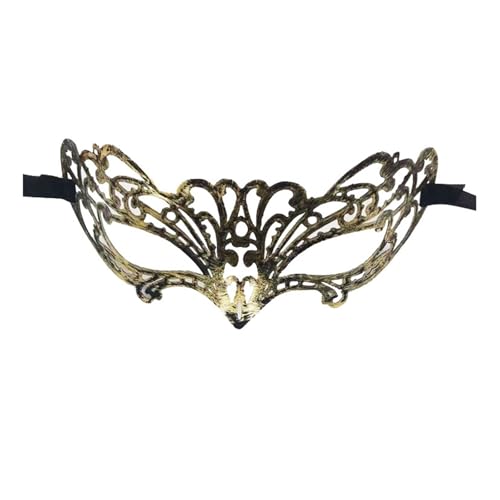 Karneval Cosplay Halbe Gesicht Geheimnisvolle High-End Maskerade Roman Retro FjE807 (Gold, One Size)