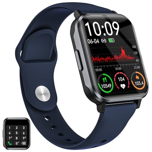 Gardien Smartwatch Damen Herren mit Telefonfunktion, 1.83’’ Fitness Armbanduhr Fitnessuhr Smart Watch Uhr mit 100+ Sportmodi Pulsuhr SpO2-Monitor Schlafmonitor Schrittzähler Stoppuhr für iOS Android