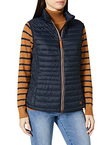 camel active Damen kurze leichte Steppweste mit elastischen Bündchen Dunkelblau womenswear-38