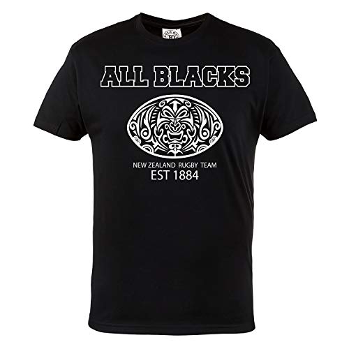 Herren Rugby All Blacks T-Shirt. Neuseeländische Rugby-Nationalmannschaft. Casual Wear (Größe XLarge)