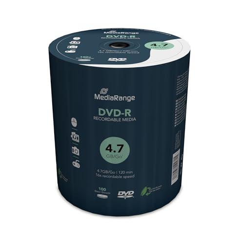 MediaRange DVD-R 4.7Gb|120Min 16x Speed, Cake 100