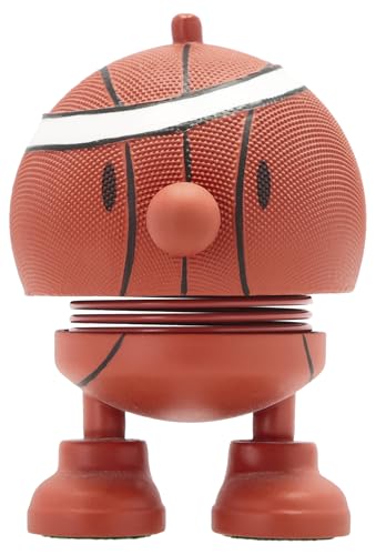 Hoptimist Basketball Bumble, Basketball Zubehör und Glücksbringer, Witziges Gadget, Deko oder Geschenk für Sportliebhaber & Fans, Höhe 7,6 cm, Durchm. 5,8 cm
